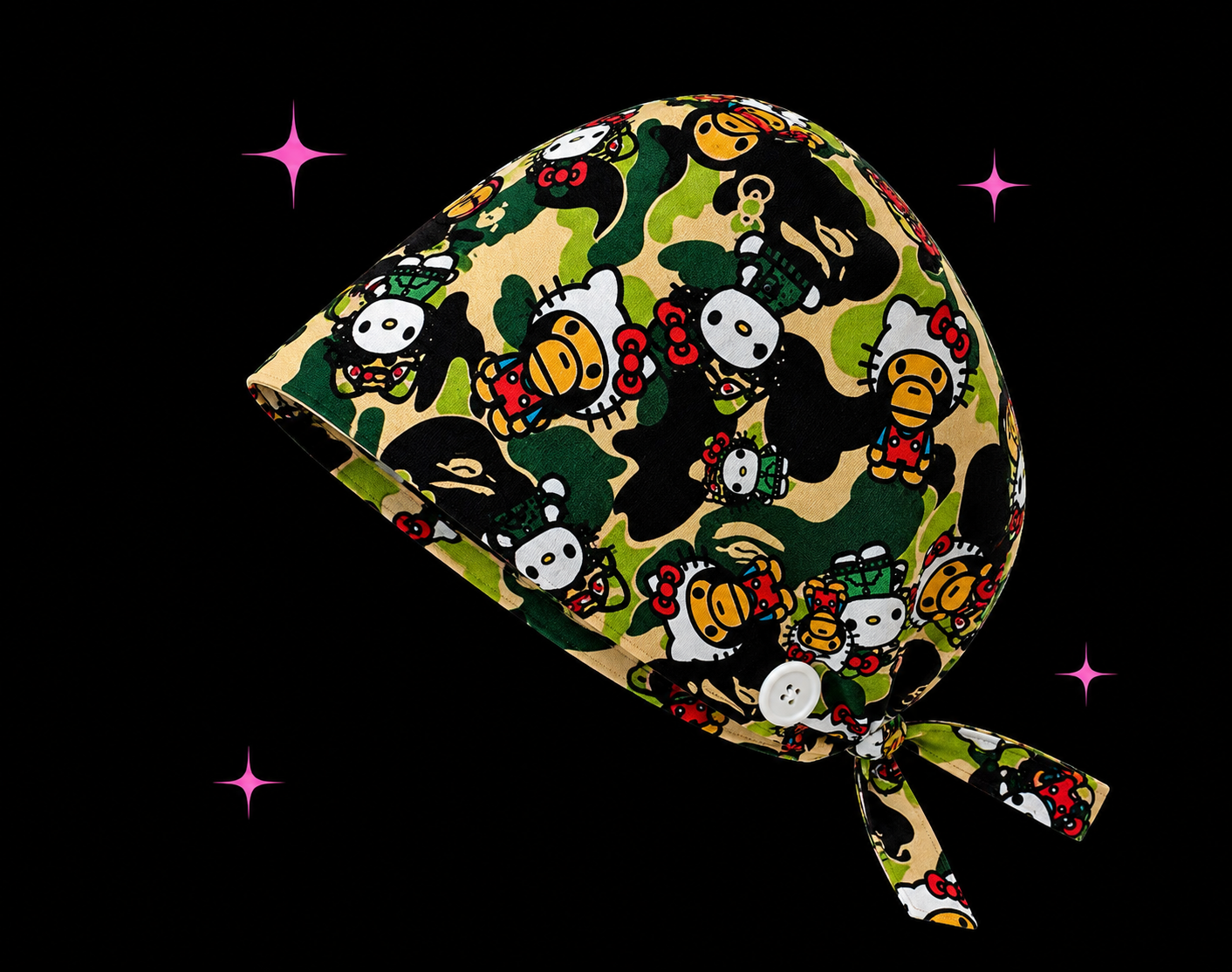 Baby Milo x Hello Kitty Camo Scrub Cap